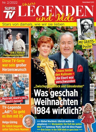 Titelbild der Ausgabe 2/2022 von Super TV Unsere Legenden und Idole. Diese Zeitschrift und viele weitere Lifestylemagazine und Peoplemagazine als Abo oder epaper bei United Kiosk online kaufen.