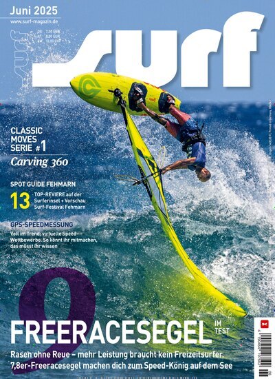 Titelbild der Ausgabe 6/2025 von surf. Diese Zeitschrift und viele weitere Sportmagazine als Abo oder epaper bei United Kiosk online kaufen.