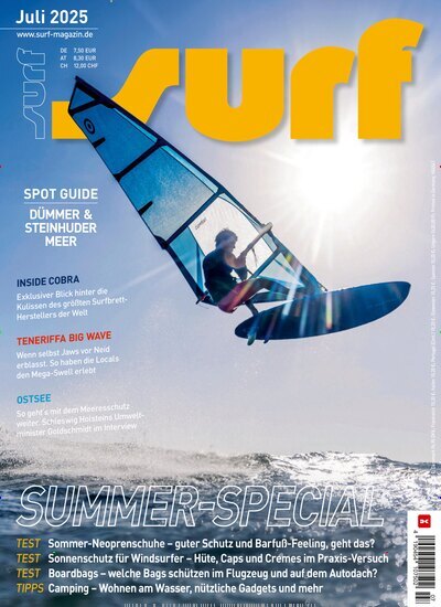Titelbild der Ausgabe 7/2025 von surf. Diese Zeitschrift und viele weitere Sportmagazine als Abo oder epaper bei United Kiosk online kaufen.