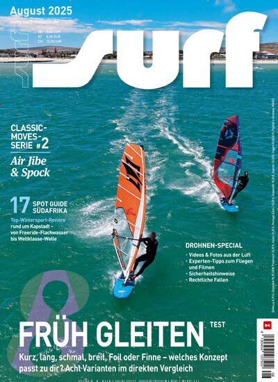 Titelbild der Ausgabe 8/2025 von surf. Diese Zeitschrift und viele weitere Sportmagazine als Abo oder epaper bei United Kiosk online kaufen.