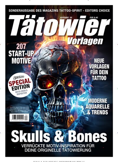 Titelbild der Ausgabe 30/2025 von Tätowiervorlagen. Diese Zeitschrift und viele weitere Reisemagazine, Freizeitmagazine und Wissensmagazine als Abo oder epaper bei United Kiosk online kaufen.