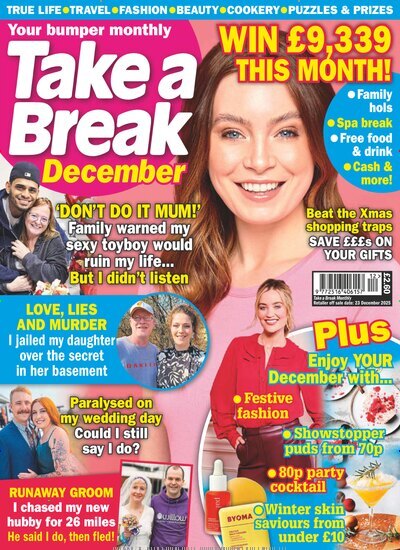 Titelbild der Ausgabe 12/2025 von Take a Break Monthly. Diese Zeitschrift und viele weitere Frauenzeitschriften als Abo oder epaper bei United Kiosk online kaufen.