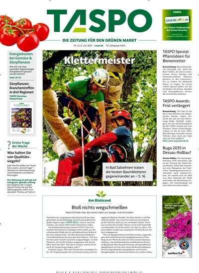 Titelbild der Ausgabe 22/2023 von TASPO. Diese Zeitschrift und viele weitere Naturzeitschriften, Landwirtschaftszeitungen und Umweltmagazine als Abo oder epaper bei United Kiosk online kaufen.