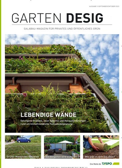Titelbild der Ausgabe 5/2023 von Taspo Garten-Design. Diese Zeitschrift und viele weitere Naturzeitschriften, Landwirtschaftszeitungen und Umweltmagazine als Abo oder epaper bei United Kiosk online kaufen.