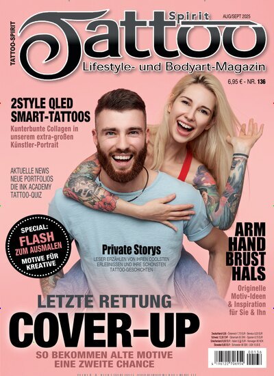 Titelbild der Ausgabe 136/2025 von Tattoo Spirit. Diese Zeitschrift und viele weitere Reisemagazine, Freizeitmagazine und Wissensmagazine als Abo oder epaper bei United Kiosk online kaufen.