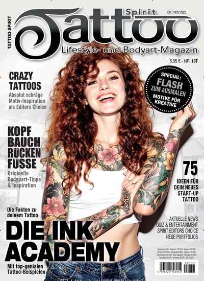 Titelbild der Ausgabe 137/2025 von Tattoo Spirit. Diese Zeitschrift und viele weitere Reisemagazine, Freizeitmagazine und Wissensmagazine als Abo oder epaper bei United Kiosk online kaufen.