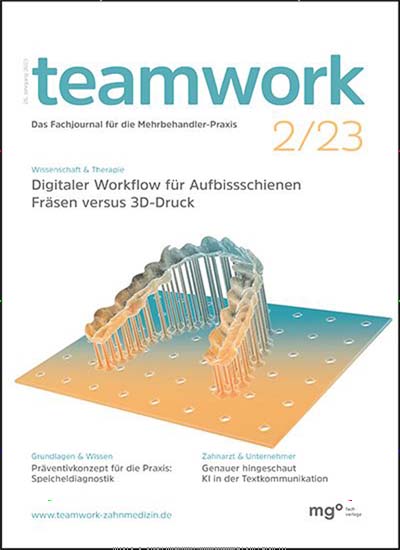 Titelbild der Ausgabe 6/2023 von teamwork. Diese Zeitschrift und viele weitere Pflegezeitschriften und medizinische Fachzeitschriften als Abo oder epaper bei United Kiosk online kaufen.