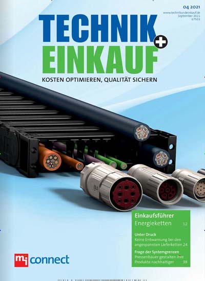 Titelbild der Ausgabe 4/2021 von technik & einkauf. Diese Zeitschrift und viele weitere Businessmagazine als Abo oder epaper bei United Kiosk online kaufen.