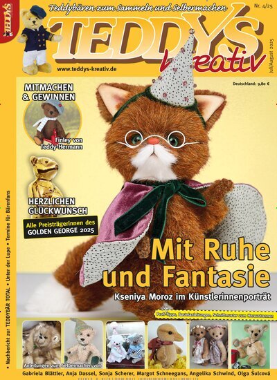 Titelbild der Ausgabe 4/2025 von Teddys kreativ. Diese Zeitschrift und viele weitere Reisemagazine, Freizeitmagazine und Wissensmagazine als Abo oder epaper bei United Kiosk online kaufen.