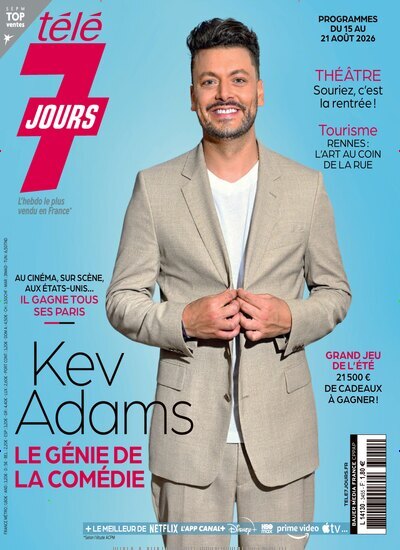 Titelbild der Ausgabe 31/2026 von Tele 7 Jours. Diese Zeitschrift und viele weitere Tv Magazine International als Abo oder epaper bei United Kiosk online kaufen.