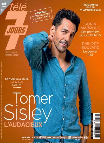 Titelbild der Ausgabe 34/2026 von Tele 7 Jours. Diese Zeitschrift und viele weitere Tv Magazine International als Abo oder epaper bei United Kiosk online kaufen.