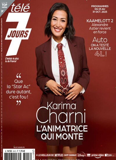 Titelbild der Ausgabe 42/2025 von Tele 7 Jours. Diese Zeitschrift und viele weitere Tv Magazine International als Abo oder epaper bei United Kiosk online kaufen.