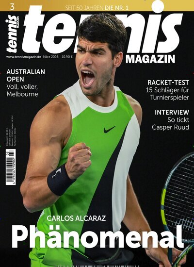 Titelbild der Ausgabe 3/2026 von tennisMAGAZIN. Diese Zeitschrift und viele weitere Sportmagazine als Abo oder epaper bei United Kiosk online kaufen.