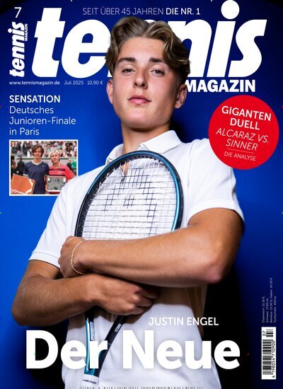 Titelbild der Ausgabe 7/2025 von tennisMAGAZIN. Diese Zeitschrift und viele weitere Sportmagazine als Abo oder epaper bei United Kiosk online kaufen.