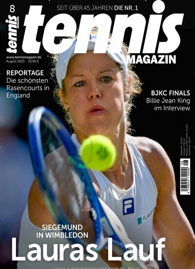 Titelbild der Ausgabe 8/2025 von tennisMAGAZIN. Diese Zeitschrift und viele weitere Sportmagazine als Abo oder epaper bei United Kiosk online kaufen.