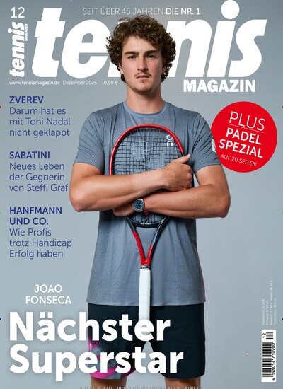 Titelbild der Ausgabe 12/2025 von tennisMAGAZIN. Diese Zeitschrift und viele weitere Sportmagazine als Abo oder epaper bei United Kiosk online kaufen.