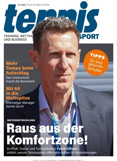 Titelbild der Ausgabe 1/2026 von tennisSPORT. Diese Zeitschrift und viele weitere Sportmagazine als Abo oder epaper bei United Kiosk online kaufen.