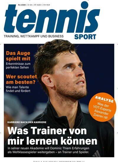 Titelbild der Ausgabe 2/2025 von tennisSPORT. Diese Zeitschrift und viele weitere Sportmagazine als Abo oder epaper bei United Kiosk online kaufen.