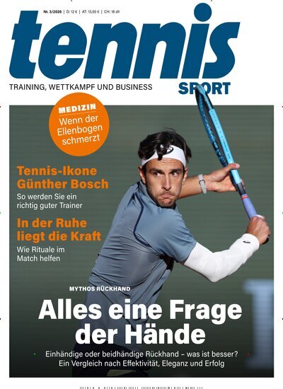 Titelbild der Ausgabe 3/2026 von tennisSPORT. Diese Zeitschrift und viele weitere Sportmagazine als Abo oder epaper bei United Kiosk online kaufen.