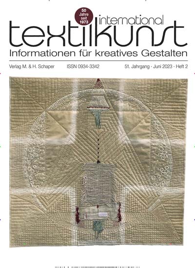 Titelbild der Ausgabe 2/2023 von Textilkunst. Diese Zeitschrift und viele weitere Kunstmagazine und Kulturmagazine als Abo oder epaper bei United Kiosk online kaufen.