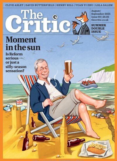 Titelbild der Ausgabe 8/2025 von The Critic. Diese Zeitschrift und viele weitere Reisemagazine, Freizeitmagazine und Wissensmagazine als Abo oder epaper bei United Kiosk online kaufen.