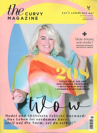 Titelbild der Ausgabe 2/2023 von The Curvy Magazine. Diese Zeitschrift und viele weitere Frauenzeitschriften als Abo oder epaper bei United Kiosk online kaufen.