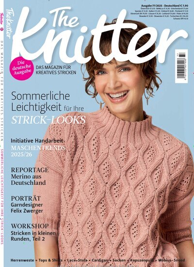 Titelbild der Ausgabe 77/2025 von The Knitter. Diese Zeitschrift und viele weitere Modemagazine und DIY-Magazine als Abo oder epaper bei United Kiosk online kaufen.
