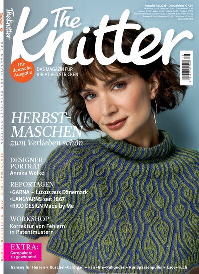 Titelbild der Ausgabe 78/2025 von The Knitter. Diese Zeitschrift und viele weitere Modemagazine und DIY-Magazine als Abo oder epaper bei United Kiosk online kaufen.