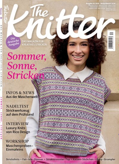 Titelbild der Ausgabe 82/2026 von The Knitter. Diese Zeitschrift und viele weitere Modemagazine und DIY-Magazine als Abo oder epaper bei United Kiosk online kaufen.