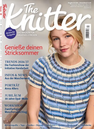 Titelbild der Ausgabe 83/2026 von The Knitter. Diese Zeitschrift und viele weitere Modemagazine und DIY-Magazine als Abo oder epaper bei United Kiosk online kaufen.