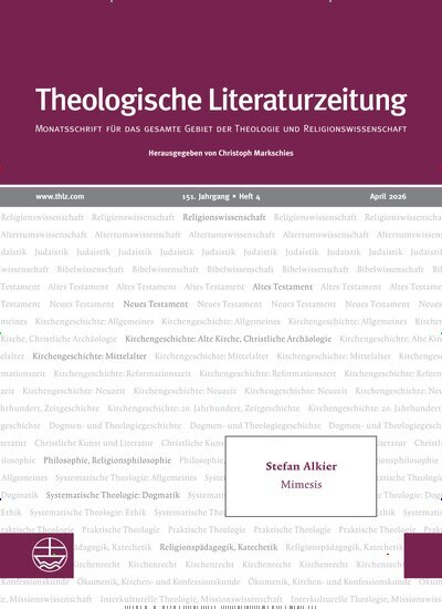 Titelbild der Ausgabe 4/2026 von Theologische Literaturzeitung. Diese Zeitschrift und viele weitere Kunstmagazine und Kulturmagazine als Abo oder epaper bei United Kiosk online kaufen.