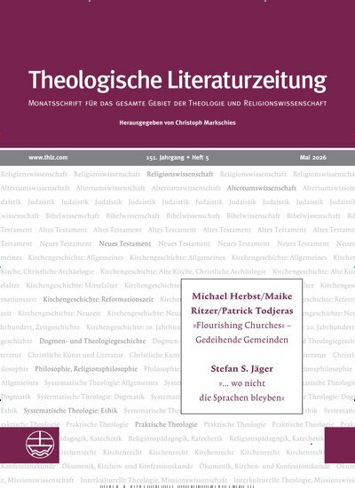 Titelbild der Ausgabe 5/2026 von Theologische Literaturzeitung. Diese Zeitschrift und viele weitere Kunstmagazine und Kulturmagazine als Abo oder epaper bei United Kiosk online kaufen.