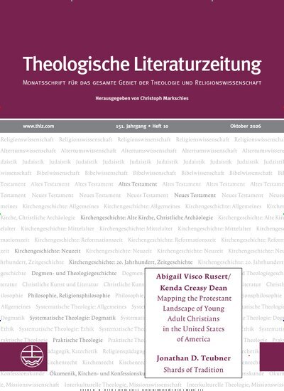 Titelbild der Ausgabe 10/2026 von Theologische Literaturzeitung. Diese Zeitschrift und viele weitere Kunstmagazine und Kulturmagazine als Abo oder epaper bei United Kiosk online kaufen.