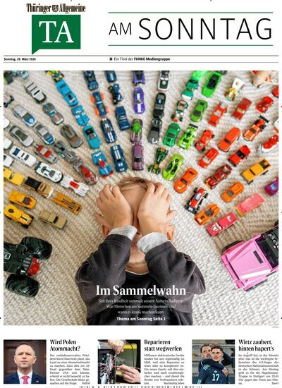 Titelbild der Ausgabe 13/2026 von Thüringer Allgemeine TA am Sonntag. Diese Zeitschrift und viele weitere Zeitungsabos als Abo oder epaper bei United Kiosk online kaufen.