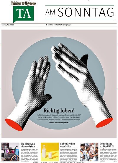 Titelbild der Ausgabe 23/2026 von Thüringer Allgemeine TA am Sonntag. Diese Zeitschrift und viele weitere Zeitungsabos als Abo oder epaper bei United Kiosk online kaufen.