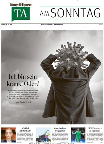 Titelbild der Ausgabe 29/2025 von Thüringer Allgemeine TA am Sonntag. Diese Zeitschrift und viele weitere Zeitungsabos als Abo oder epaper bei United Kiosk online kaufen.