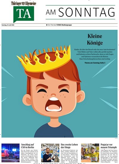 Titelbild der Ausgabe 30/2026 von Thüringer Allgemeine TA am Sonntag. Diese Zeitschrift und viele weitere Zeitungsabos als Abo oder epaper bei United Kiosk online kaufen.