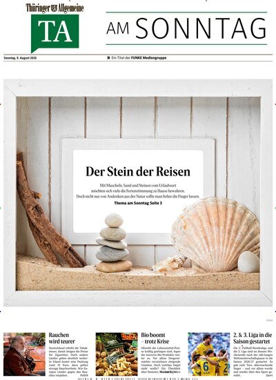 Titelbild der Ausgabe 32/2026 von Thüringer Allgemeine TA am Sonntag. Diese Zeitschrift und viele weitere Zeitungsabos als Abo oder epaper bei United Kiosk online kaufen.