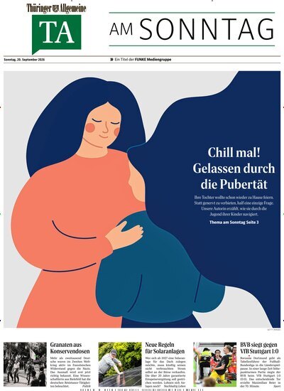 Titelbild der Ausgabe 38/2026 von Thüringer Allgemeine TA am Sonntag. Diese Zeitschrift und viele weitere Zeitungsabos als Abo oder epaper bei United Kiosk online kaufen.
