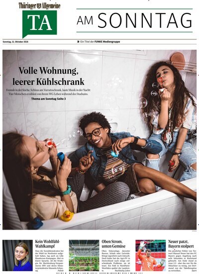 Titelbild der Ausgabe 41/2026 von Thüringer Allgemeine TA am Sonntag. Diese Zeitschrift und viele weitere Zeitungsabos als Abo oder epaper bei United Kiosk online kaufen.