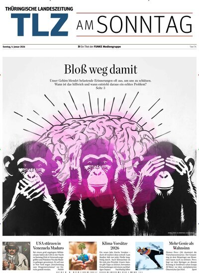 Titelbild der Ausgabe 1/2026 von Thüringische Landeszeitung TLZ am Sonntag. Diese Zeitschrift und viele weitere Zeitungsabos als Abo oder epaper bei United Kiosk online kaufen.