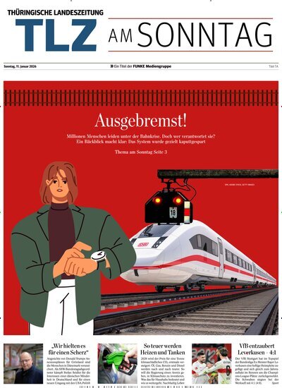 Titelbild der Ausgabe 2/2026 von Thüringische Landeszeitung TLZ am Sonntag. Diese Zeitschrift und viele weitere Zeitungsabos als Abo oder epaper bei United Kiosk online kaufen.