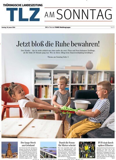 Titelbild der Ausgabe 3/2026 von Thüringische Landeszeitung TLZ am Sonntag. Diese Zeitschrift und viele weitere Zeitungsabos als Abo oder epaper bei United Kiosk online kaufen.