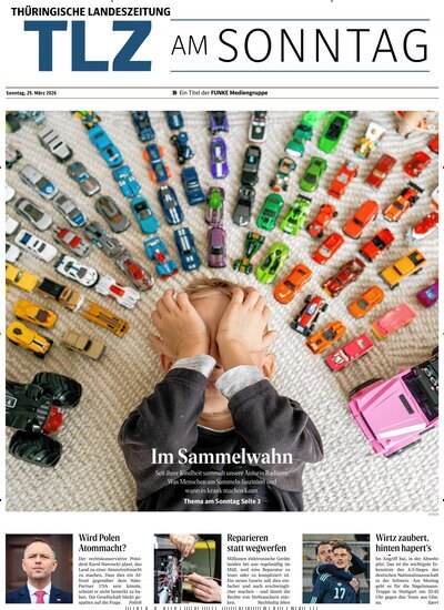 Titelbild der Ausgabe 13/2026 von Thüringische Landeszeitung TLZ am Sonntag. Diese Zeitschrift und viele weitere Zeitungsabos als Abo oder epaper bei United Kiosk online kaufen.