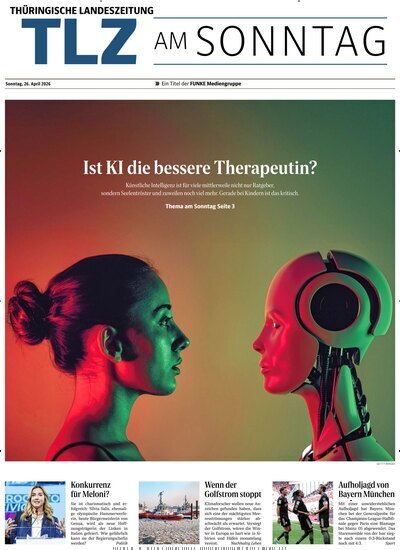 Titelbild der Ausgabe 17/2026 von Thüringische Landeszeitung TLZ am Sonntag. Diese Zeitschrift und viele weitere Zeitungsabos als Abo oder epaper bei United Kiosk online kaufen.