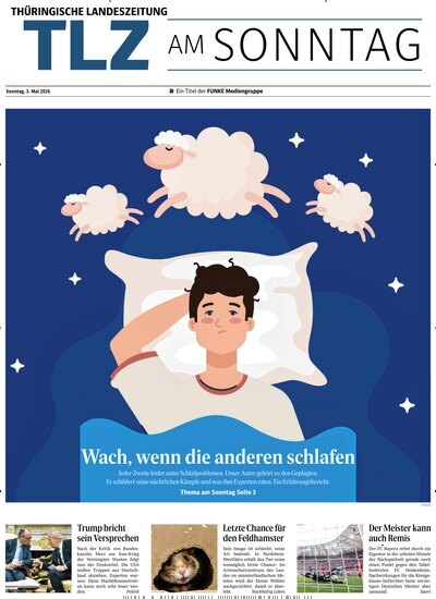 Titelbild der Ausgabe 18/2026 von Thüringische Landeszeitung TLZ am Sonntag. Diese Zeitschrift und viele weitere Zeitungsabos als Abo oder epaper bei United Kiosk online kaufen.