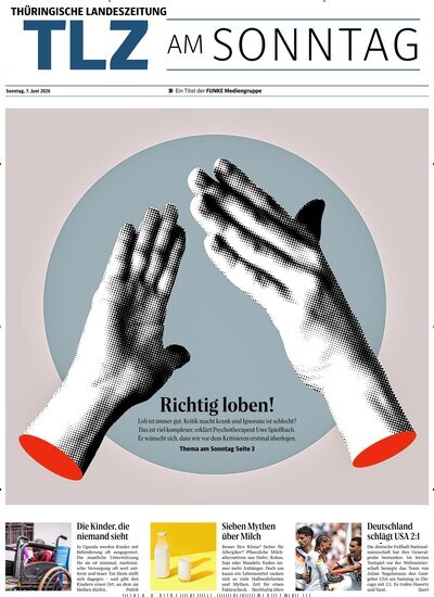 Titelbild der Ausgabe 23/2026 von Thüringische Landeszeitung TLZ am Sonntag. Diese Zeitschrift und viele weitere Zeitungsabos als Abo oder epaper bei United Kiosk online kaufen.