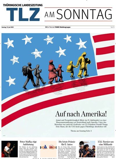 Titelbild der Ausgabe 24/2025 von Thüringische Landeszeitung TLZ am Sonntag. Diese Zeitschrift und viele weitere Zeitungsabos als Abo oder epaper bei United Kiosk online kaufen.