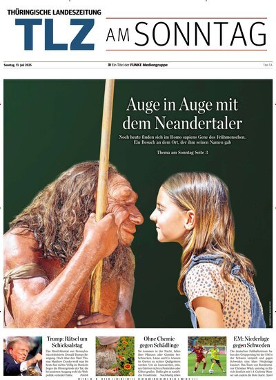 Titelbild der Ausgabe 28/2025 von Thüringische Landeszeitung TLZ am Sonntag. Diese Zeitschrift und viele weitere Zeitungsabos als Abo oder epaper bei United Kiosk online kaufen.