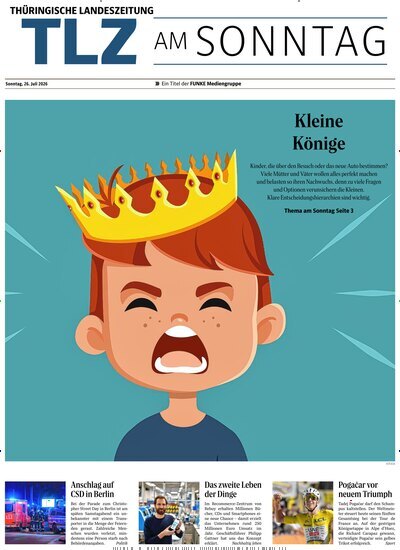 Titelbild der Ausgabe 30/2026 von Thüringische Landeszeitung TLZ am Sonntag. Diese Zeitschrift und viele weitere Zeitungsabos als Abo oder epaper bei United Kiosk online kaufen.
